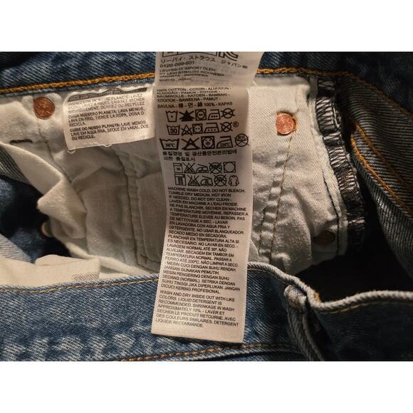 Levis Mens 501 XX Original Fit Button Fly Straight Leg Jeans Size 36 x 34 Y2K - Picture 7 of 12